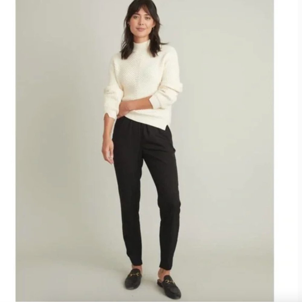 Marine Layer Black Allison Pull on Elastic Waist Pant